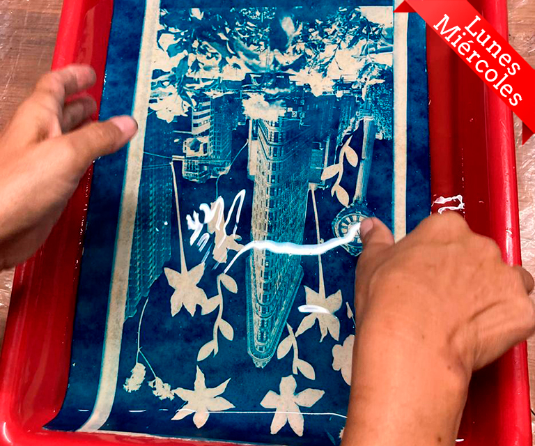 Taller de Cianotipo EXPERIENCIAS AZULES